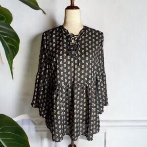 Anthropologie Sundays In Brooklyn Paisley Peplum Top‎